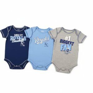Kansas city royals baby boys 3 piece bodysuits size 12 months new with tags